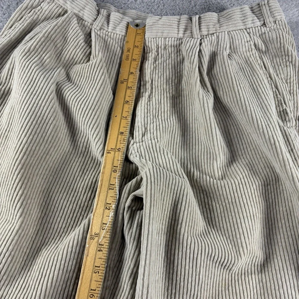 Perry Ellis Corduroy Pants Mens 34x30 (Fits 30x27) Light‎ Khaki Whale Jumbo Cuff